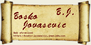 Boško Jovašević vizit kartica